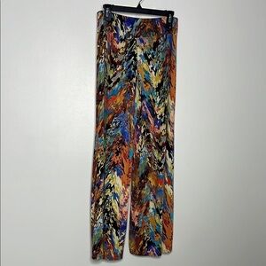 S Twelve high waisted abstract print palazzo wide leg pants size medium